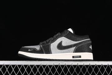 Nike Air Jordan 1 Low Esquisite Gucci Black Silver Grey SJ9950-012