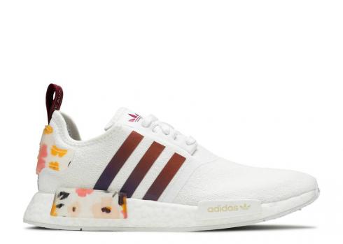 Adidas Her Studio London X Womens Nmd r1 Floral Print Power Gold Metallic Berry White Cloud FX8110