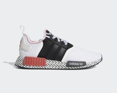 Adidas NMD R1 Print Boost White Black Red Shoes FV7848