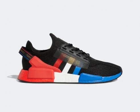 Adidas NMD R1 V2 Paris Core Black Cloud White Blue FY2070