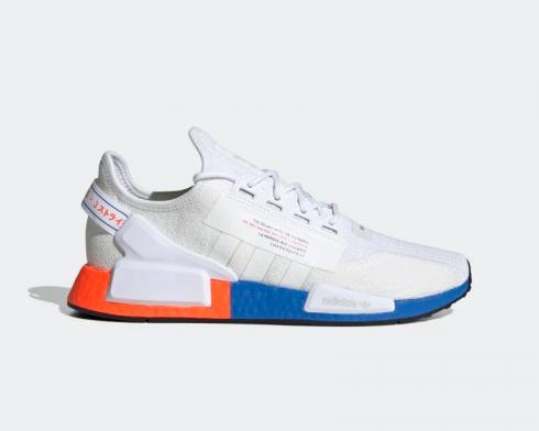 Adidas NMD R1 V2 White Core Black Glow Blue FX3949