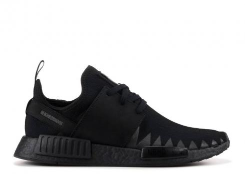 Adidas Neighborhood X Nmd r1 Primeknit Triple Black BB9245