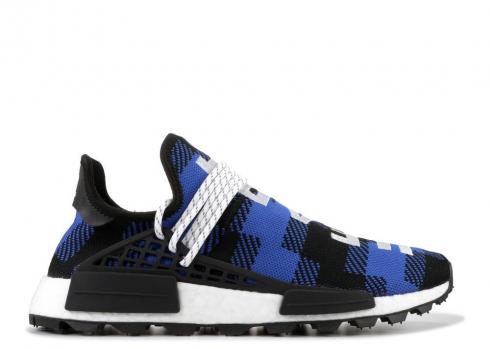 Adidas Pharrell X Billionaire Boys Club Nmd Human Race Trail Blue Plaid Core Power Black White Cloud EF7387