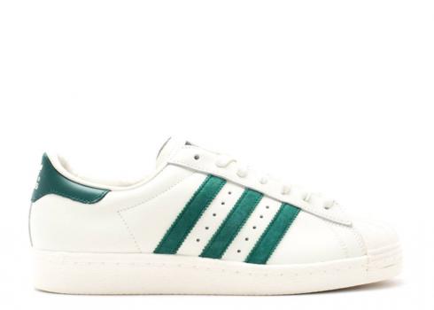 Adidas Superstar 80s Vintage Deluxe Shoes Off White Green Collegiate B35981