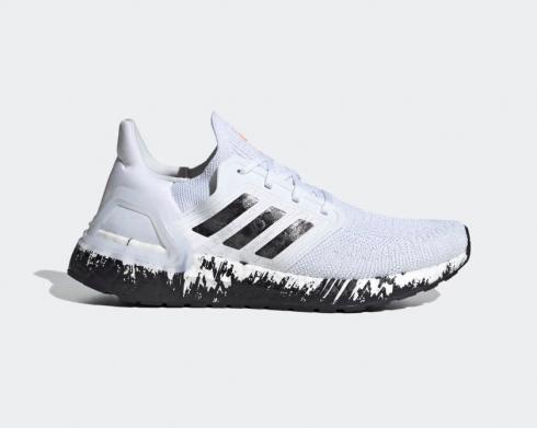 Adidas Ultra Boost 20 Cloud White Core Black Signal Coral EG1370