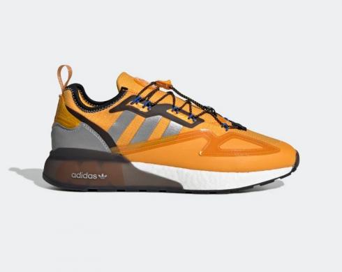 Adidas ZX 2K Boost Semi Solar Gold Silver Metallic Core Black GY1207