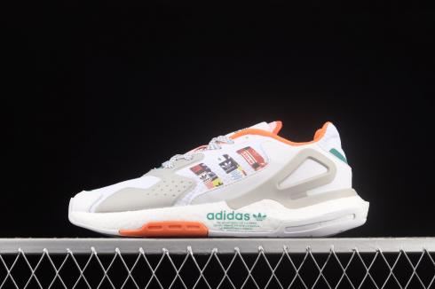 Adidas Day Jogger Boost Cloud White Grey Orange Green FY3811