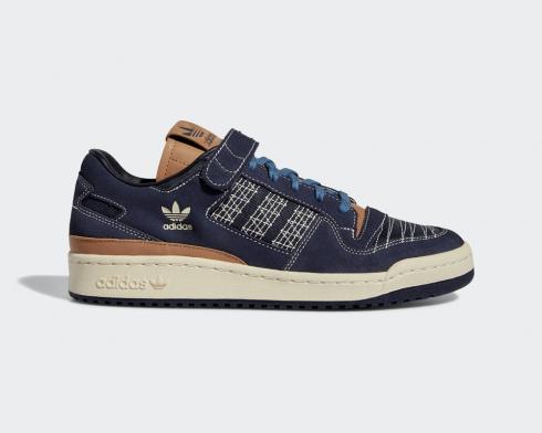 Adidas Forum 84 Low Sashiko Shadow Navy Legend Ink Vivid Red GX8564