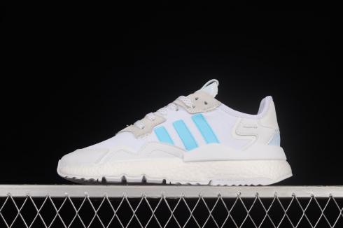 Adidas Nite Jogger Boost Cloud White Navy Blue Light Grey FW6699