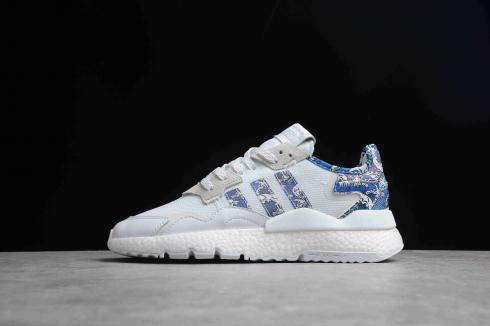 Adidas Originals Nite Jogger Cloud White Blue Shoes FW6692