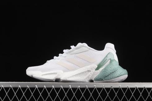 Adidas X9000L4 Boost Cloud White Green Running Shoes GX3486