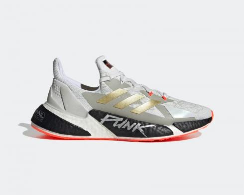 Cyberpunk 2077 x Adidas X9000L4 Crystal White Gold Metallic Solar Red FY3143