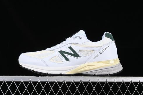 New Balance 990v4 MiUSA White Green M990TC4