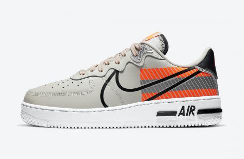 3M x Nike Air Force 1 React Grey Orange White Black CT3316-002