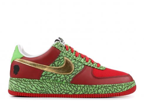 Air Force 1 Low Supreme I O Questlove Gold Mn Varsity Green Red Metallic 318931-671