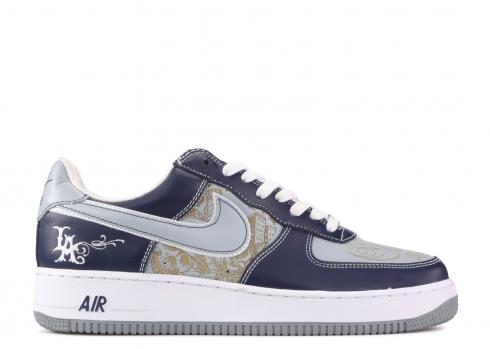 Air Force 1 Mr Cartoon Navy White Midnight Silver 311368-401