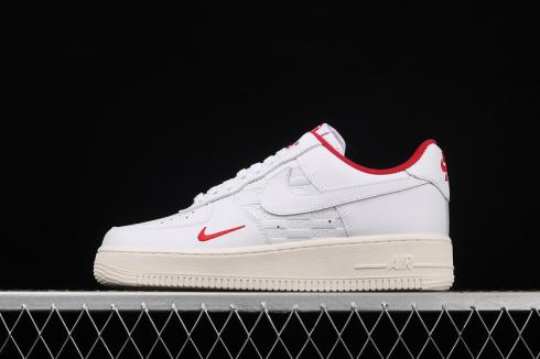 KITH x Nike Air Force 1 Low White Red Running Shoes CQ2985-192