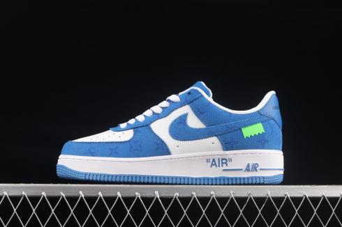 LV x Nike Air Force 1 Low White Royal Blue Green LA2314-103