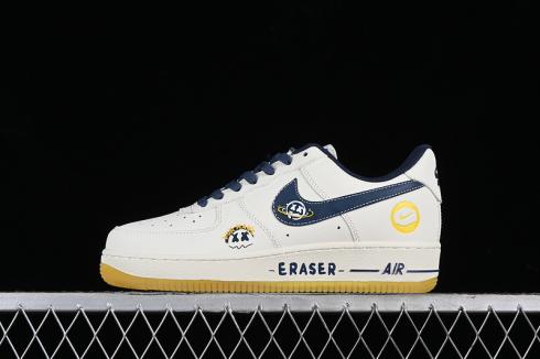 Nike Air Force 1 07 Low Eraser Off White Blue Yellow XC2351-330