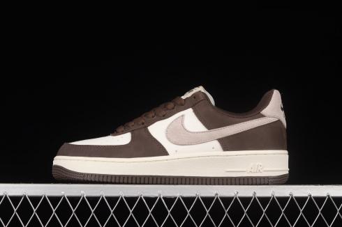 Nike Air Force 1 07 Low White Mocha Brown Shoes NT9988-818