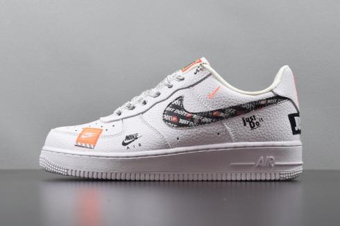 nike air force one premium just do it white