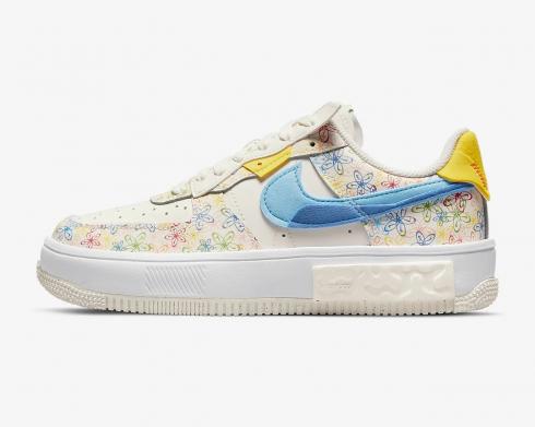 Nike Air Force 1 Fontanka Low Flowers Sail Vivid Sulphur University Blue DV3211-100