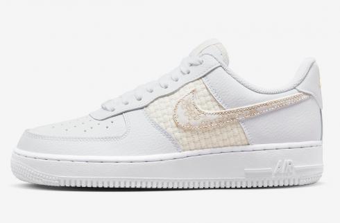 Nike Air Force 1 Low Flower Swoosh White Gold DO9458-100