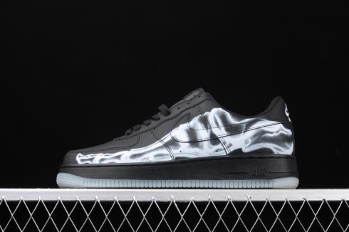 Nike Air Force 1 Low QS Skeleton Halloween Black White Shoes BQ7541-101