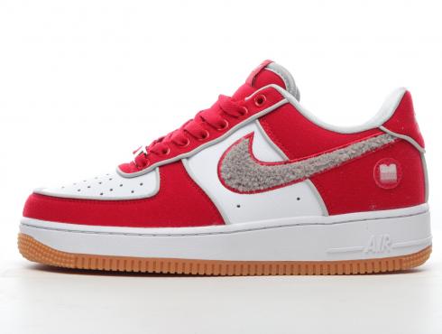 Nike Air Force 1 Low Supreme I/O Manhattan Team Red Matte Silver White 318931-600