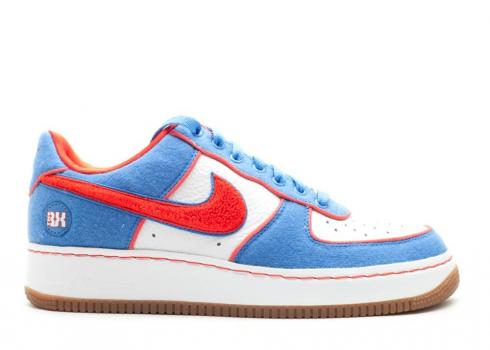 Nike Air Force 1 Low Supreme I O Bronx Blue Vibrant Challenge White Red 318931-400