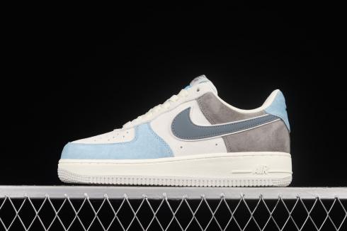 Nike Air Force 1 Low White Grey Navy Blue Shoes LZ6699-523