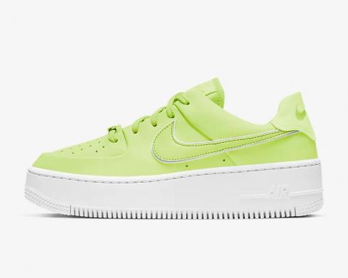 Nike Womens Air Force 1 Sage Low Barely Volt White CJ1642-700