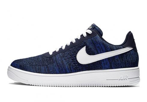 Nike Air Force 1 Flyknit 2.0 College Navy White Obsidian AV3042-400