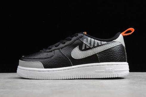 2020 Kids Nike Air Force 1 LV8 2 Utility White Grey Black CK0829 001