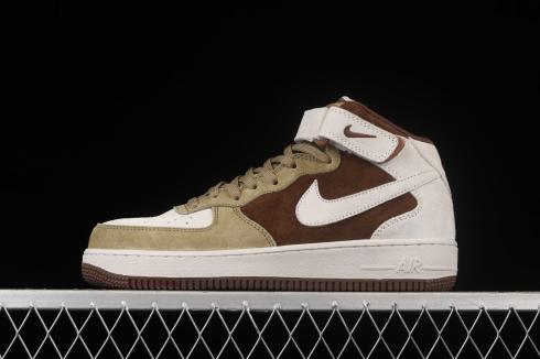 Nike Air Force 1 07 Mid Chocolate White Brown Shoes HD3053-188