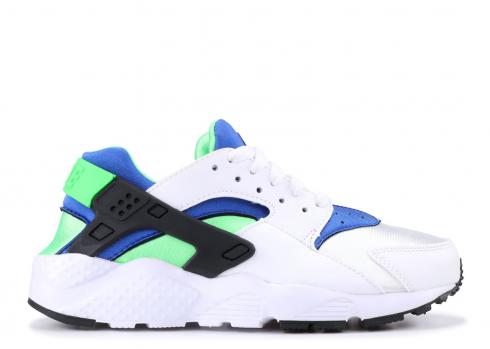 Huarache Run GS Scream Green Royal Blue Green Black White Scream 654275-300