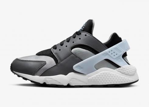 Nike Air Huarache Swoosh Black Light Smoke Grey Blue Tint Iron Grey DD1068-008