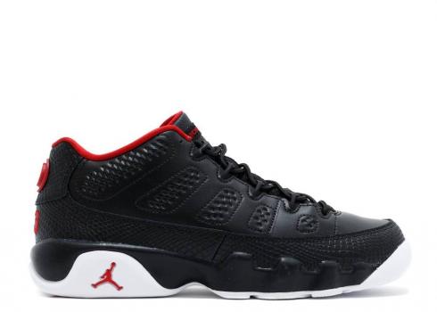 Air Jordan 9 Retro Low Bg Gs Snakeskin Gym Black White Red 833447-001