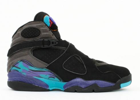 Air Jordan 8 Og Aqua Bright Black Tone Concord 130169-040