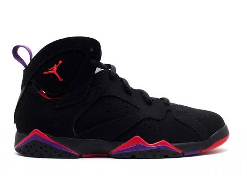 Air Jordan 7 Retro Ps Raptor Purple Tour Club Red Dark Black Charcoal 304773-018