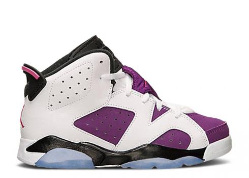 Air Jordan 6 Retro Gp Vivid Pink Grape Bright Black White 543389-127