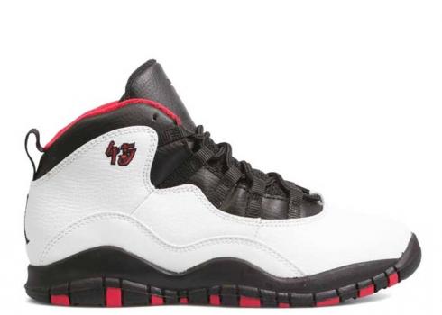 Air Jordan 10 Retro Bp Ps Double Nickel True White Black Red 310807-102