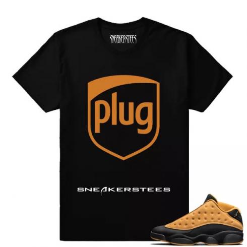 Match Air Jordan 13 Chutney The PLUG Black T shirt