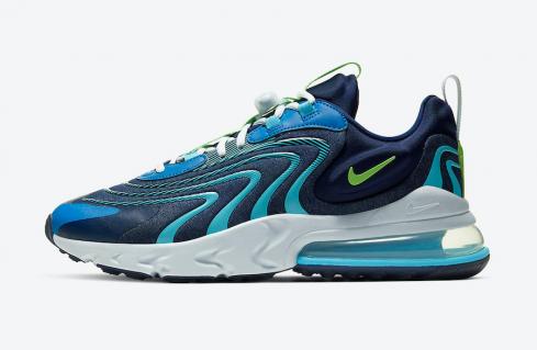 Nike Air Max 270 React ENG Blackened Blue Pure Platinum Team Royal Green Strike CJ0579-400