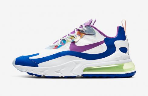 Nike Air Max 270 React Easter White Hyper Blue Purple CW0630-100