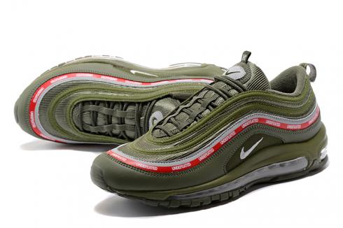 Nike Air Max 97 Unisex Runnging Shoes Camo Green Red 917704 - Sepsale