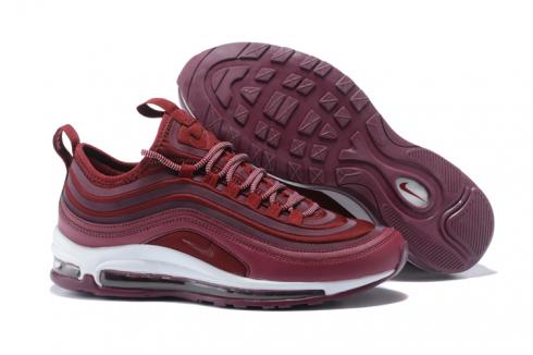 Nike Air Max 97 UL 17 SE Men Running Shoes 97 Ultra Deep Wine Red White