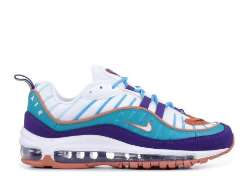 Nike Air Max 98 Gs Hornets Court Purple Terra Teal Blush Spirit BV4872-500