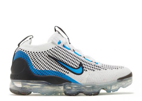 Nike Air Vapormax 2021 Flyknit GS White Photo Blue Metallic Black Silver DB1550-101