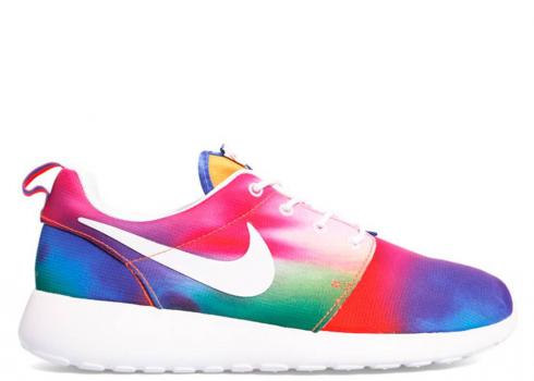 Nike Rosherun Print Tie Dye Purple Crimson White Total Court 655206-518